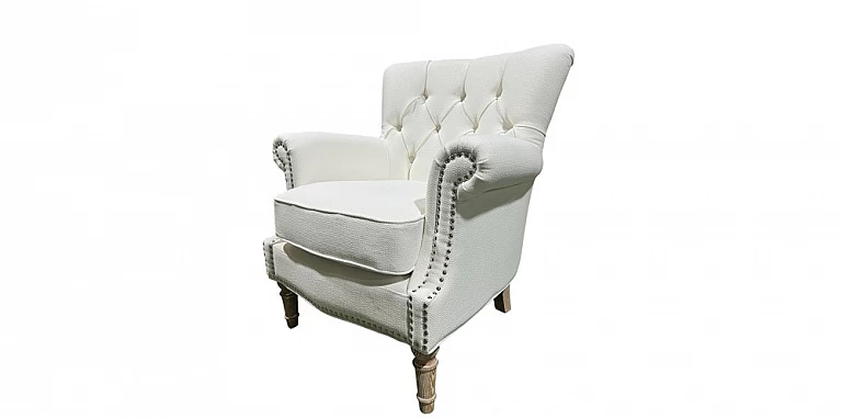 Πολυθρόνα σαλονιού καπιτονέ σε βαμβακερό ύφασμα (1605K) ΠΟΛΥΘΡΟΝΕΣ / ΜΠΕΡΖΕΡΕΣ