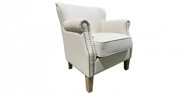 Πολυθρόνα σαλονιού σε μπεζ λινό (14PB) ΠΟΛΥΘΡΟΝΕΣ / ΜΠΕΡΖΕΡΕΣ