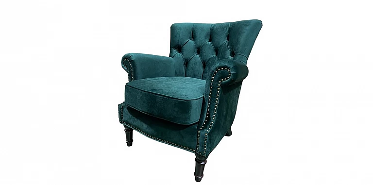 Πολυθρόνα σαλονιού χειροποίητη με καπιτονέ πλάτη (1643K) ΠΟΛΥΘΡΟΝΕΣ / ΜΠΕΡΖΕΡΕΣ