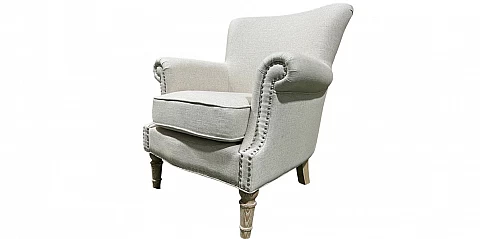 Πολυθρόνα σαλονιού σε λινό ύφασμα (1699)