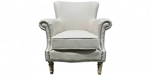 Πολυθρόνα σαλονιού σε λινό ύφασμα (1699)