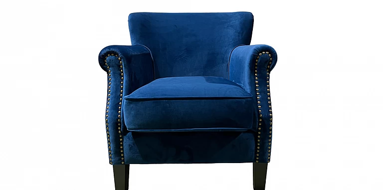 Πολυθρόνα σαλονιού σε μπλε βελούδο (1467) ΠΟΛΥΘΡΟΝΕΣ / ΜΠΕΡΖΕΡΕΣ
