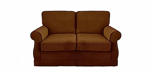 Διθέσιος καναπές τερακότα σε βελούδο (33352)