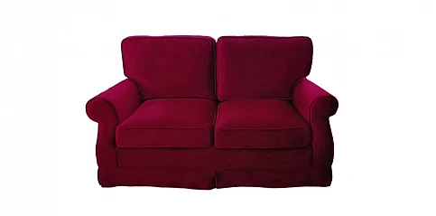 Διθέσιος καναπές μπορντώ βελούδο (J7312)