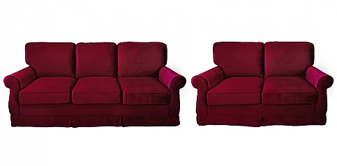 Σετ σαλόνι χειροποίητο σε γυαλιστερό βελούδο (J7313-J7312)