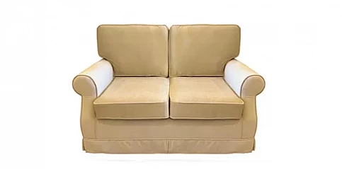 Διθέσιος καναπές βανίλια βελούδο (33312)
