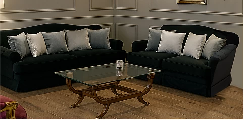 Σαλόνι σετ 2θέσιος και 3θέσιος καναπές μαύρος (1532M,1533M)