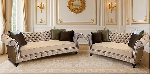 Σαλόνι (3και2) καπιτονέ βελούδο (733S,732S)