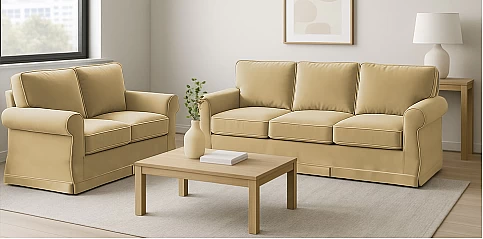 Σετ σαλόνι χειροποίητο σε βελούδο (33313-33312)