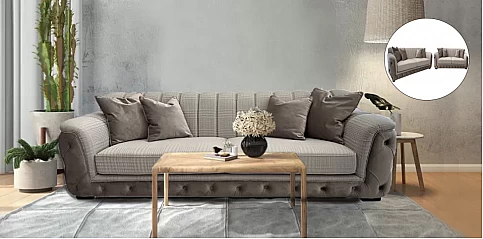 Σαλόνι καπιτονέ καρό (4336,4326)