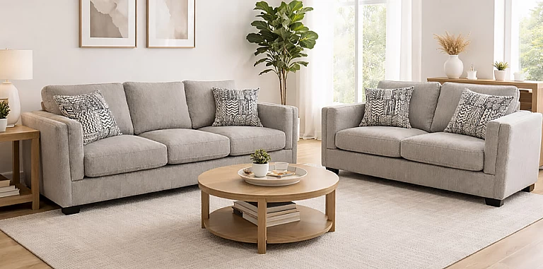 Μοντέρνο σετ σαλόνι με 2θέσιο & 3θέσιο καναπέ  (7723,7722)-ΣΑΛΟΝΙΑ ΥΦΑΣΜΑΤΙΝΑ