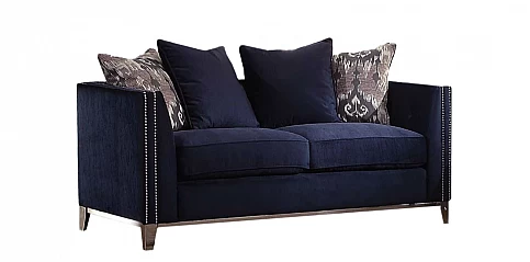 Διθέσιος καναπές χειροποίητος μπλε (2592)