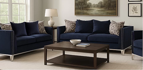 Σετ σαλόνι χειροποίητο μπλε (2593,2592)