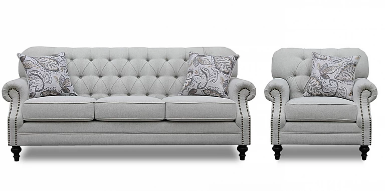 Τριθέσιος Καναπές & 2 Πολυθρόνες Καπιτονέ Αγγλικού Σχεδιασμού (5333,5331) ΚΑΝΑΠΕΣ ΤΡΙΘΕΣΙΟΣ