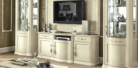 Έπιπλο τηλεόρασης κλασικό εκρού TORRIANI (TOR2)