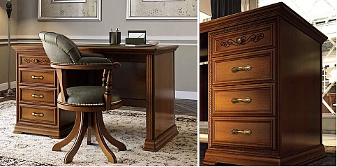 Κλασικό γραφείο TORRIANI NOCE 140 καρυδιά (TO14)