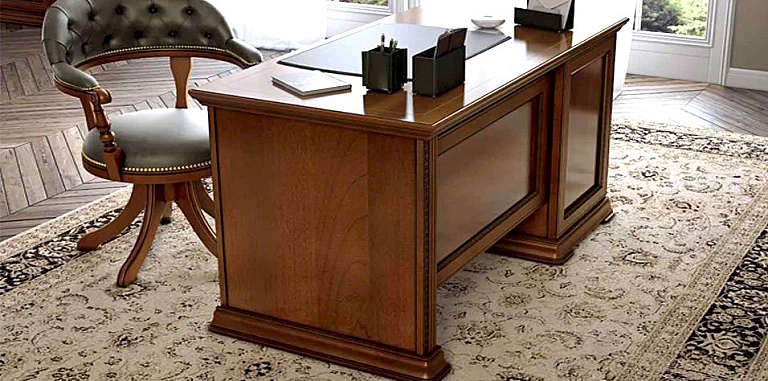 Κλασικό γραφείο TORRIANI NOCE 140 καρυδιά (TO14) ΓΡΑΦΕΙΑ ΚΛΑΣΙΚΑ