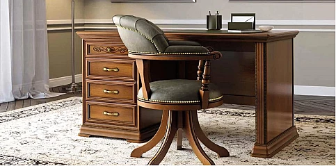 Κλασικό γραφείο TORRIANI NOCE 140 καρυδιά (TO14)