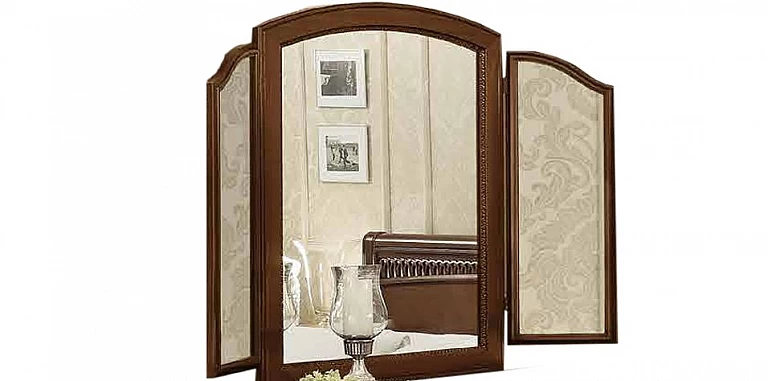 Καθρέφτης υπνοδωματίου τρίπτυχος καρυδιά (TORI2) ΔΙΑΚΟΣΜΗΤΙΚΟΙ ΚΑΘΡΕΦΤΕΣ