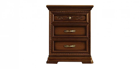 Κομοδίνο σε φινίρισμα καρυδιάς με τρία συρτάρια TORRIANI (TORK)