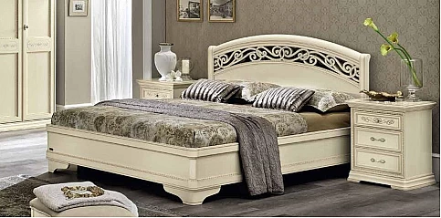 Κρεβάτι υπέρδιπλο BOTTICELLI σε εκρού πατίνα (TOB2) (180Χ200)