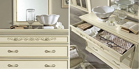 Συρταριέρα δωματίου εκρού φινίρισμα TORRIANI AVORIO (TORA)