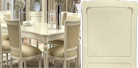 Τραπέζι τραπεζαρίας Ιταλίας σε εκρού λάκα TORRIANI AVORIO (TORA)
