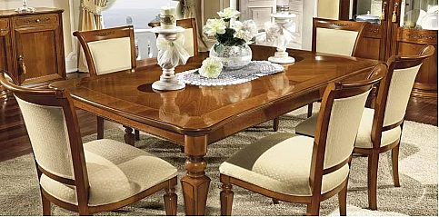 Τραπέζι τραπεζαρίας Ιταλίας φινίρισμα καρυδιάς TORRIANI (TORI)