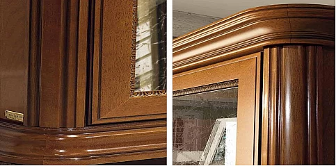 Βιβλιοθήκη γραφείου με δύο πόρτες φινίρισμα καρυδιάς TORRIANI (TOR2)