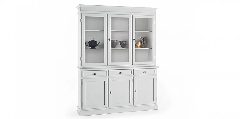 Βιτρίνα Μπουφές σε Λευκή Ματ Λάκα (1381)