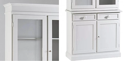 Βιτρίνα Μπουφές σε Λευκή Ματ Λάκα (1381)