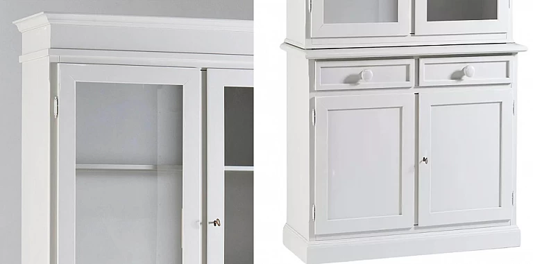 Βιτρίνα Μπουφές σε Λευκή Ματ Λάκα (1381)