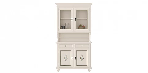 Βιτρίνα Μπουφές "Bellrose" με Ζωγραφική | Vintage (0499)