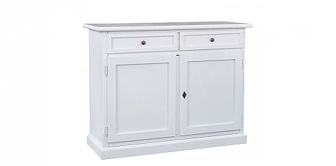 Μπουφές Λευκός Κλασικός Ματ Λάκα με Συρτάρια & Ντουλάπια (1384)