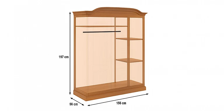 Ντουλάπα λευκή με τρεις πόρτες (1313) ΝΤΟΥΛΑΠΕΣ