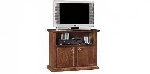 Έπιπλο τηλεόρασης ξύλινο σε λούστρο καρυδιάς (377Ι)