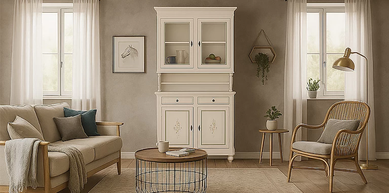 Μπουφές βιτρίνα country (0499) ΒΙΤΡΙΝΑ