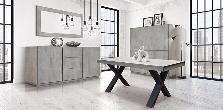 Μοντέρνο ντουλάπι τραπεζαρίας CEMENT GRAY (1825)-ΜΠΟΥΦΕΣ Μοντέρνο ντουλάπι τραπεζαρίας CEMENT GRAY (1825)-ΜΠΟΥΦΕΣ