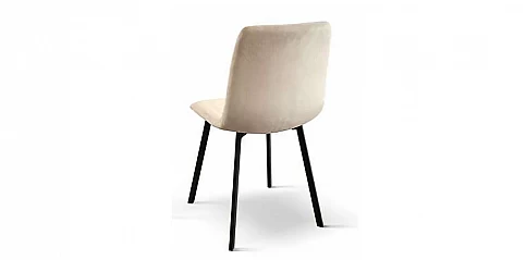 Μοντέρνα καρέκλα με καπιτονέ βελούδο και μεταλλικά πόδια (1946)