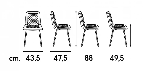 Μοντέρνα καρέκλα με καπιτονέ βελούδο και μεταλλικά πόδια (2054) Μοντέρνα καρέκλα με καπιτονέ βελούδο και μεταλλικά πόδια (2054)