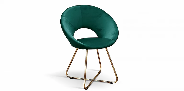 Μοντέρνα καρέκλα με επένδυση βελούδου και χρυσά πόδια (2131)-ΜΟΝΤΕΡΝΕΣ ΚΑΡΕΚΛΕΣ 