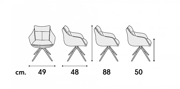 Μοντέρνα πολυθρόνα με υφασμάτινη επένδυση (2020)-ΜΟΝΤΕΡΝΕΣ ΚΑΡΕΚΛΕΣ 