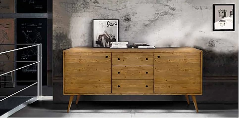 Μοντέρνος μπουφές- βουρτσισμένο έλατο (0882)