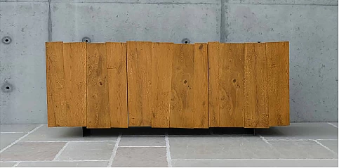 Μοντέρνος 3φυλλος μπουφές ξύλο και μέταλλο "MASSI" (1627)