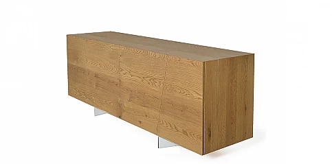 Μοντέρνος 4φυλλος μπουφές ξύλο και γυαλί "CIERA" (1645)