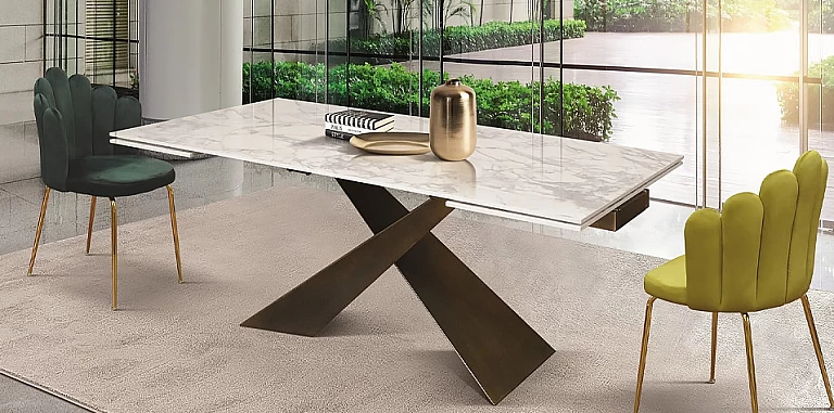 Γυάλινο-κεραμικό τραπέζι επεκτεινόμενο (2062)-ΤΡΑΠΕΖΙΑ ΤΡΑΠΕΖΑΡΙΑΣ Γυάλινο-κεραμικό τραπέζι επεκτεινόμενο (2062)-ΤΡΑΠΕΖΙΑ ΤΡΑΠΕΖΑΡΙΑΣ