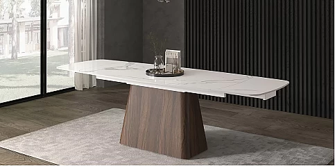 Γυάλινο-κεραμικό τραπέζι επεκτεινόμενο (2121)