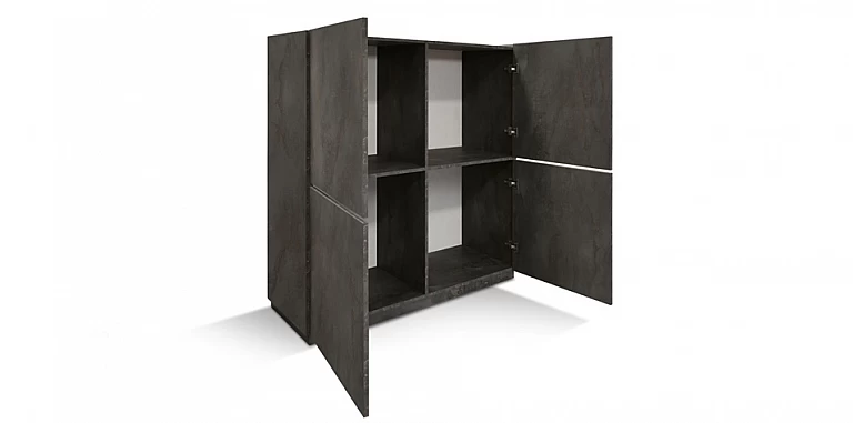 Μοντέρνο ντουλάπι τραπεζαρίας με 4 πόρτες OXIDIZED (1762)-ΜΠΟΥΦΕΣ Μοντέρνο ντουλάπι τραπεζαρίας με 4 πόρτες OXIDIZED (1762)-ΜΠΟΥΦΕΣ