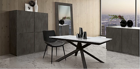 Μοντέρνο ντουλάπι τραπεζαρίας με 4 πόρτες OXIDIZED (1762)