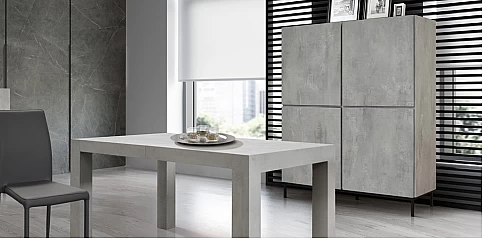 Μοντέρνο ντουλάπι τραπεζαρίας με μεταλλικά πόδια CEMENT GRAY (1795)